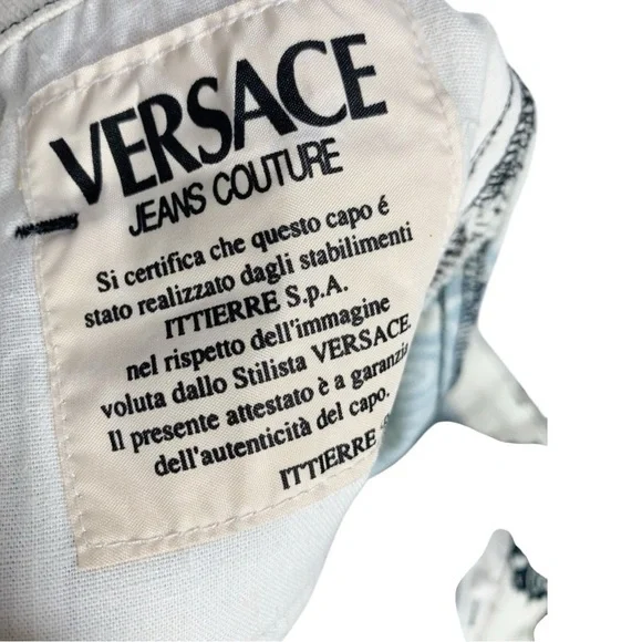 Vintage Versace High waist Denim Jean Skirt Size 24 EU 38 - Picture 10 of 11